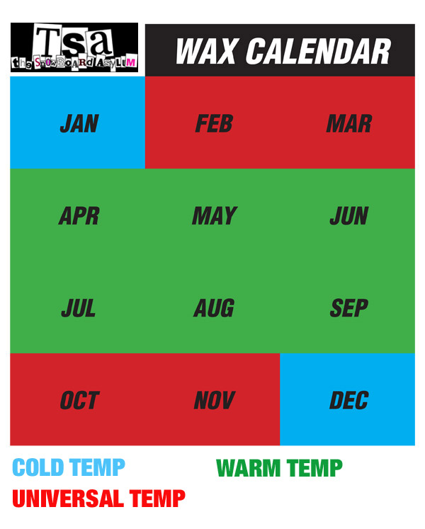 ski wax calendar